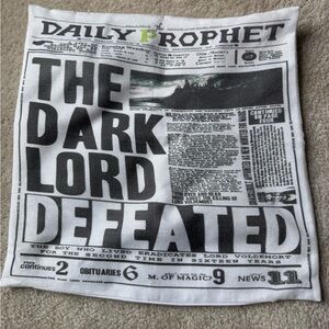 The Daily Prophet Themed Pillow Sham Cover - Black and White